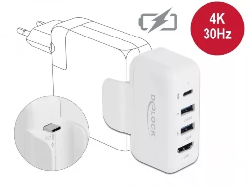 Delock Átalakító Apple PD-s és HDMI 4K-s tápcsatlakozóhoz (DL-64080)