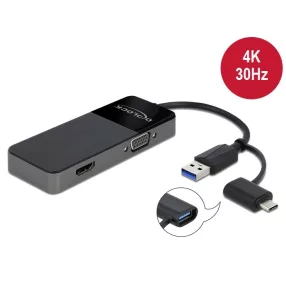 Delock Adapter USB 3.0 a 4K HDMI + VGA (DL-64085)