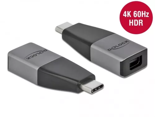 Delock USB Type-C  adapter mini DisplayPort (DP Alt Mode) 4K 60 Hz   kompakt kialakítású (DL-64121)