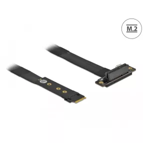   Delock M.2 kulcs M - PCIe x4 NVMe adapter hajlított 20 cm hosszú kábellel (DL-64132)