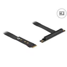   Delock M.2 kulcs M - PCIe x16 NVMe adapter hajlított 20 cm hosszú kábellel (DL-64134)