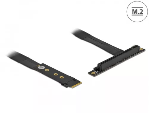 Delock M.2 kulcs M - PCIe x16 NVMe adapter hajlított 20 cm hosszú kábellel (DL-64134)