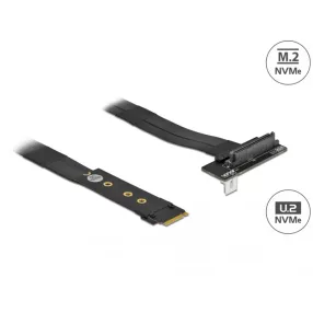   Delock M.2 kulcs M - U.2 SFF-8639 NVMe adapter hajlított 20 cm hosszú kábellel (DL-64135)