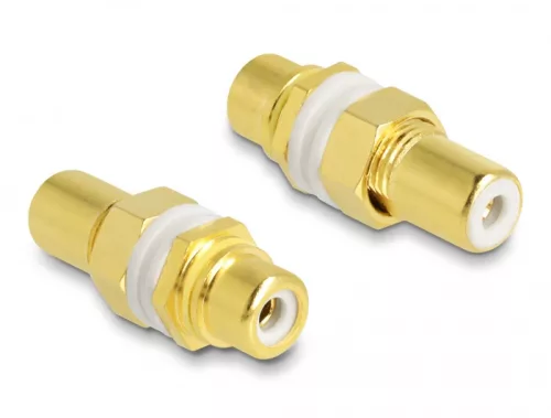 Delock Audio adapter RCA anya-anya installációhoz fehér gyűrűvel (DL-64141)