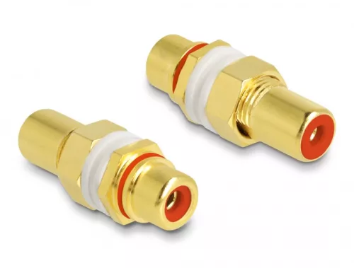 Delock Audio adapter RCA anya-anya installációhoz piros gyűrűvel (DL-64142)