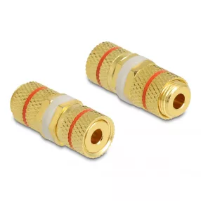   Delock Audio csatlakozókat összekötő adapter installációhoz, piros gyűrűvel (DL-64143)