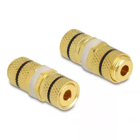   Delock Audio csatlakozókat összekötő adapter installációhoz, fekete gyűrűvel (DL-64144)