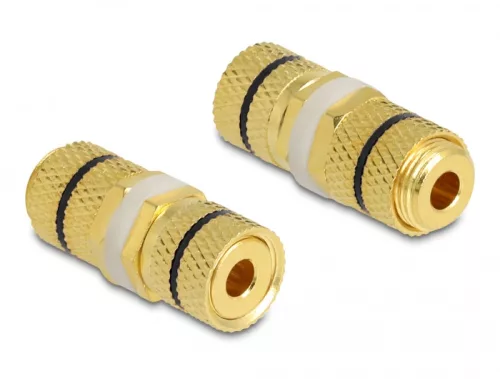 Delock Audio csatlakozókat összekötő adapter installációhoz, fekete gyűrűvel (DL-64144)