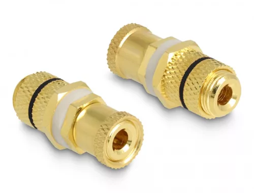 Delock Audio csatlakozókat összekötő adapter installációhoz, fekete gyűrűvel (DL-64146)