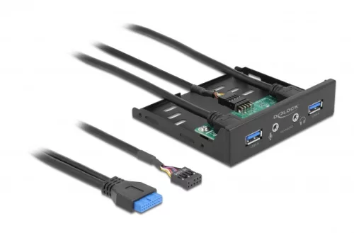 Delock 3.5  USB 3.2 Gen 1 első panel 2 x USB A-típusú + HD-Audio (DL-64150)
