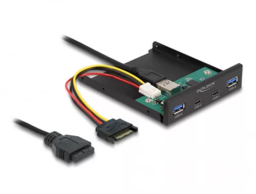 Delock 3.5  USB 3.2 Gen 1 első panel 2 x USB Type-C  + 2 x USB A-típusú (DL-64155)
