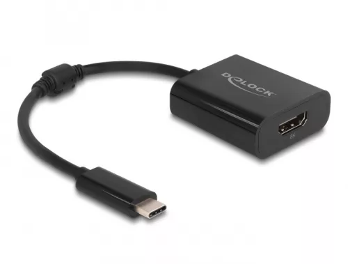 Delock USB Type-C  adapter HDMI (DP Alt Mode) 8K-hez HDR funkcióval fekete (DL-64175)