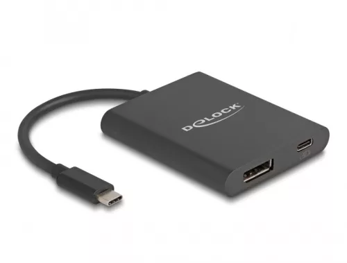 Delock USB Type-C  adapter DisplayPort (DP Alt mód) 8K-hoz HDR és 60 W tápellátással (DL-64202)