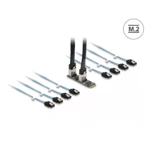   Delock Converter M.2 2280 kulcs B+M dugó 8 x SATA-hoz (DL-64211)