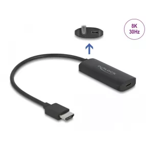   Delock adapter HDMI-A csatlakozó USB Type-C csatlakozóaljzathoz (DP Alt mód) 8K (DL-64212)