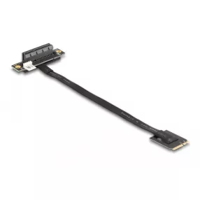  Delock M.2 kulcs A+E - PCIe x4 NVMe adapter hajlított 20 cm hosszú kábellel (DL-64218)