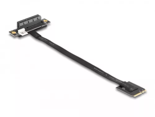 Delock M.2 kulcs A+E - PCIe x4 NVMe adapter hajlított 20 cm hosszú kábellel (DL-64218)