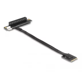   Delock M.2 kulcs A+E - PCIe x8 NVMe adapter hajlított 20 cm hosszú kábellel (DL-64219)