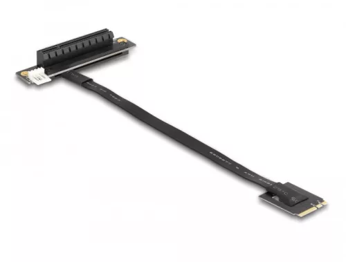 Delock M.2 kulcs A+E - PCIe x8 NVMe adapter hajlított 20 cm hosszú kábellel (DL-64219)