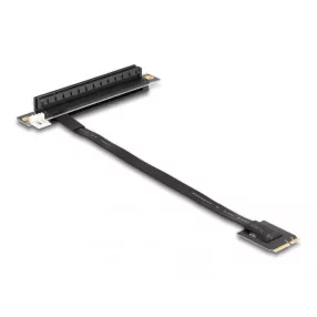  Delock M.2 kulcs A+E - PCIe x16 NVMe adapter hajlított 20 cm hosszú kábellel (DL-64220)
