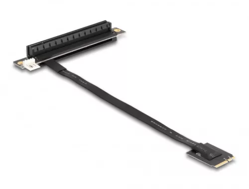 Delock M.2 kulcs A+E - PCIe x16 NVMe adapter hajlított 20 cm hosszú kábellel (DL-64220)