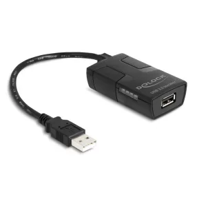   Delock Izolátor A-típusú USB 2.0 apa - anya adatvonalhoz kapcsolódó 5 kV izolációval (DL-64225)