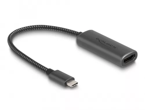 Delock USB Type-C  adapter HDMI (DP Alt Mode) 8K-hez HDR funkcióval alumínium (DL-64229)