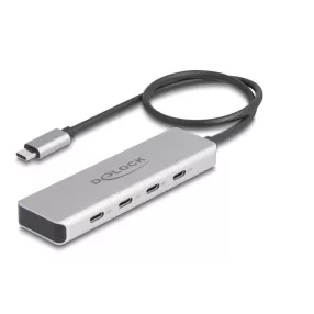   Delock USB 10 Gbps USB Type-C  hub 4 x USB Type-C  anya csatlakozóval és 35 cm hosszú csatlakozó kábellel (DL-64231)