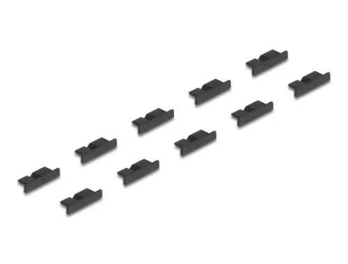 Delock Porvédő USB 3.0 Micro-B típusú kimenethez fogantyú nélkül 10 darab fekete (DL-64243)