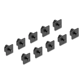   Delock Porvédő RJ10 típusú kimenethez fogantyúval 10 db fekete (DL-64246)