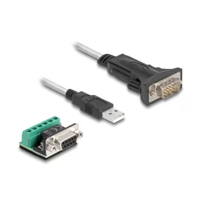   Delock USB 2.0 A-típusú adapter   1 x soros RS-422/485 apa 6 tűs terminal blockkal 5 V 1 m (DL-64268)