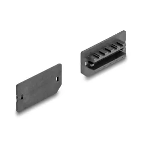   Delock Por elleni védő borítás E-típusú kulcs A USB-hez vagy kulcs B anyához 10 db. Fekete (DL-64286)