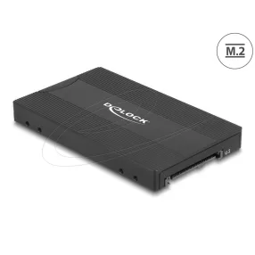   Delock Átalakító M.2 kulcs M NVMe SSD - U.2 vagy M.2 kulcs B SATA SSD - SATA - eszközmentes (DL-64301)