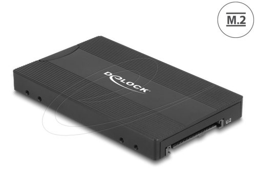 Delock Átalakító M.2 kulcs M NVMe SSD - U.2 vagy M.2 kulcs B SATA SSD - SATA - eszközmentes