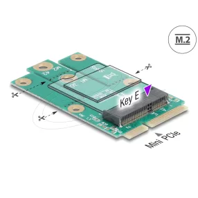   Delock Mini PCIe apa - M.2 kulcs E csatlakoztató adapter (DL-64338)