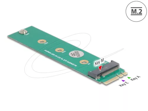 Delock M.2 kulcs A+E apa - M.2 kulcs M csatlakoztató adapter (DL-64343)