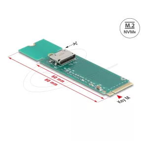   Delock M.2 M kulcs 1 x OCuLink SFF-8612 átalakítóhoz (DL-64348)
