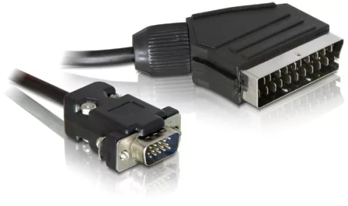 Delock SCART kimenet   VGA bemenet, video kábel (2 m) (DL-65028)