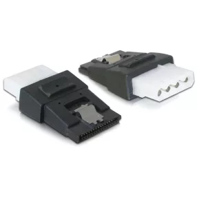   Delock Adapter Power 4tűs Molex female > SATA power 15tűs male rögzítővel (DL-65046)
