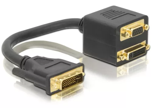 Delock adapter DVI29 apa > DVI29 + VGA anya (DL-65052)