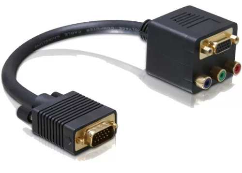 Delock adapter VGA apa VGA + 3x Cinch anyára (DL-65059)
