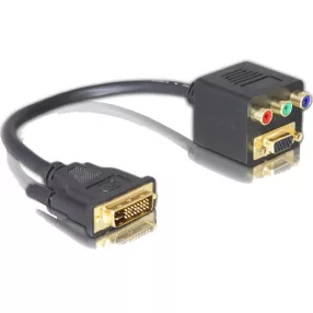 Delock Adapter DVI29 apa VGA + 3xCinch anyára (DL-65061)