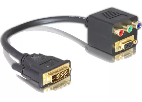 Delock Adapter DVI29 apa VGA + 3xCinch anyára (DL-65061)