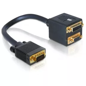 Delock adapter VGA apa VGA + DVI 29 anyára (DL-65068)