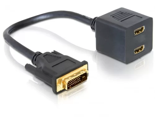Delock adapter DVI 25 apa 2x HDMI anyára (DL-65069)