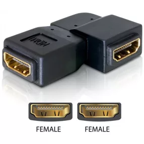 Delock adapter HDMI anya > HDMI anya 90  balra (DL-65078)