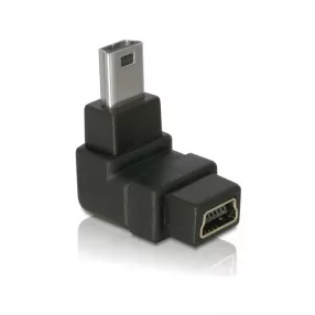   Delock Adapter USB-B mini 5tűs apa/anya 90  derékszögű USB-B mini 5tűs adapter (DL-65097)