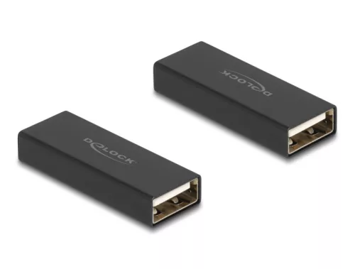 Delock A-típusú USB 2.0 fém adapter anya - anya (DL-65106)
