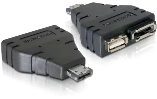 Delock adapter Power-over-eSATA > 1x eSATA és 1x USB (DL-65119)