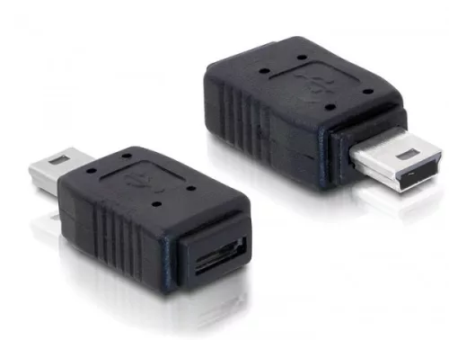 Delock Adapter USB mini apa > USB micro-A+B anya (DL-65155)